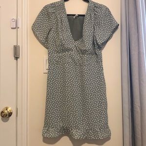 Light blue polka dot dress